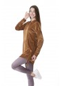 KAPÜŞONLU KADİFE SWEATSHİRT